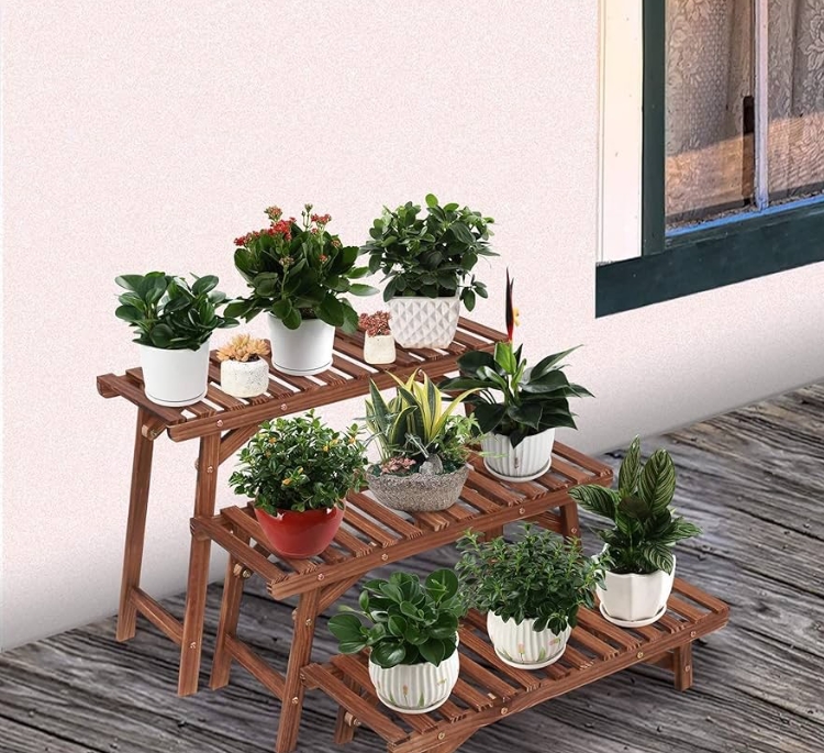 Household wooden flower pots