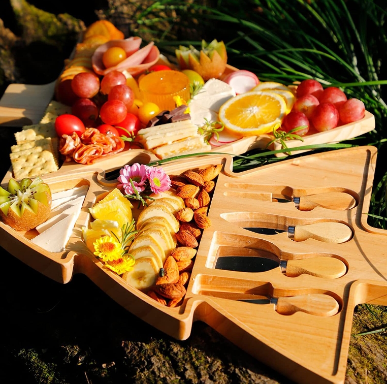 Creative Christmas Tree Compartmentalized Wooden Tray