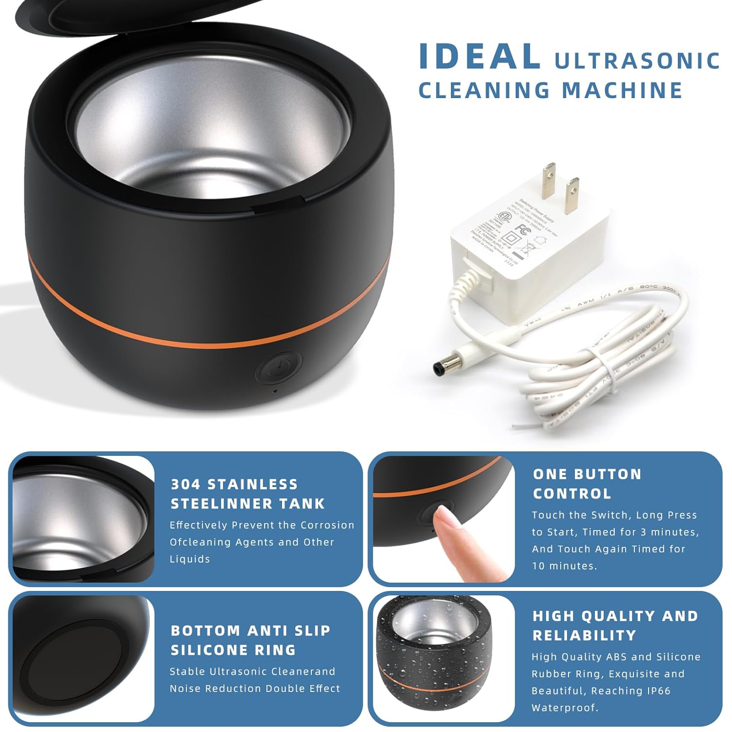 Portable Ultrasonic Cleaner Machine for Dentures