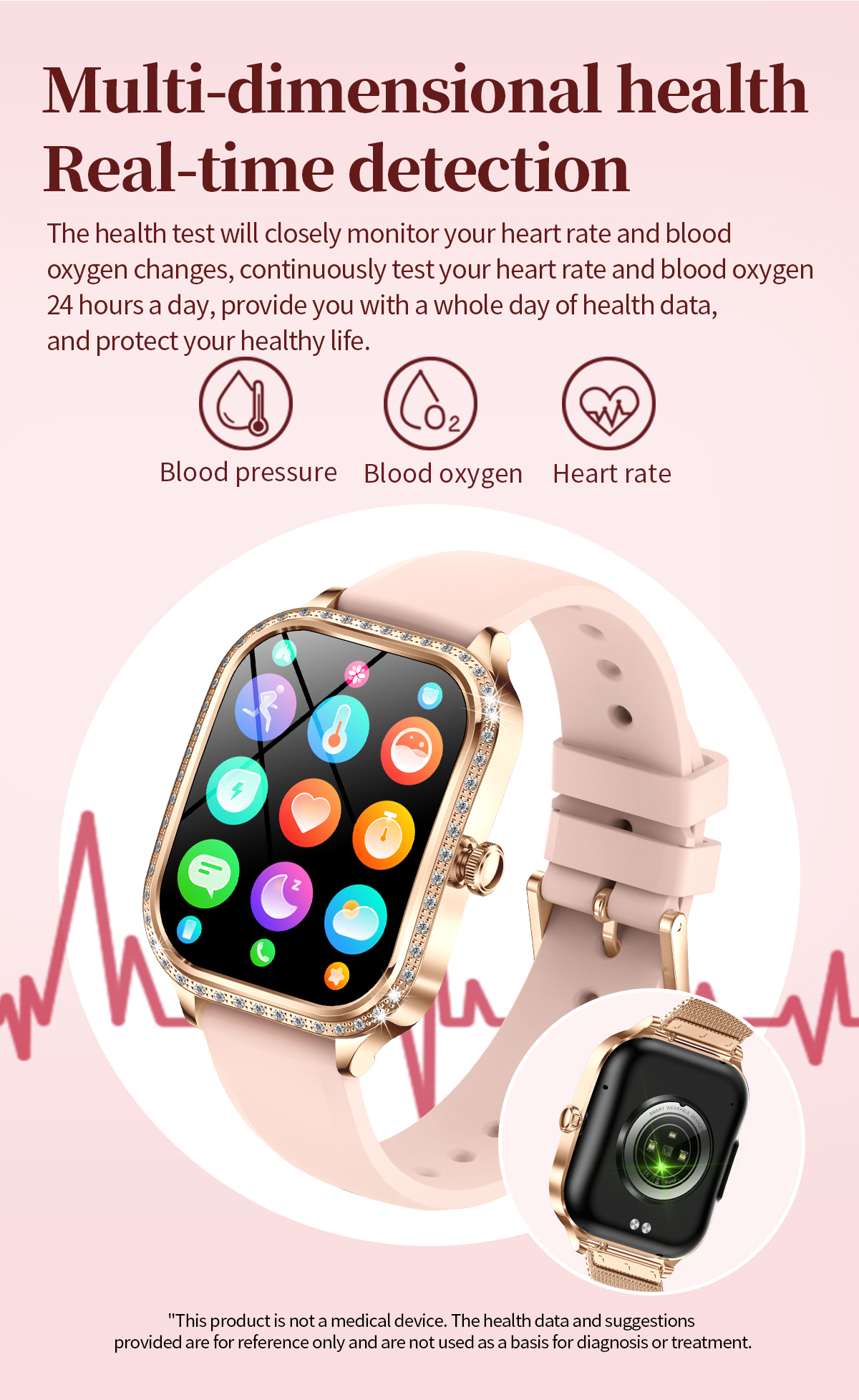 Smart Watch, IP68 Waterproof Watch, Bluetooth Silicone Strip Watch