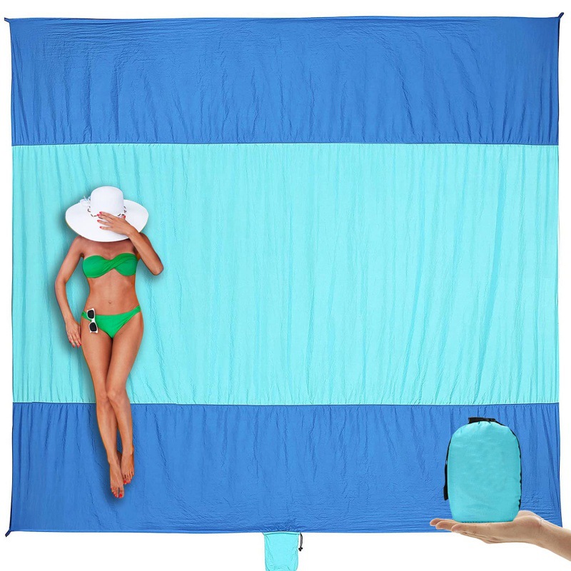 Beach Blanket Waterproof Sandproof Beach Mat for family, Quick Drying Outdoor Picnic Mat Beach Accessories for Travel, Camping, Hiking