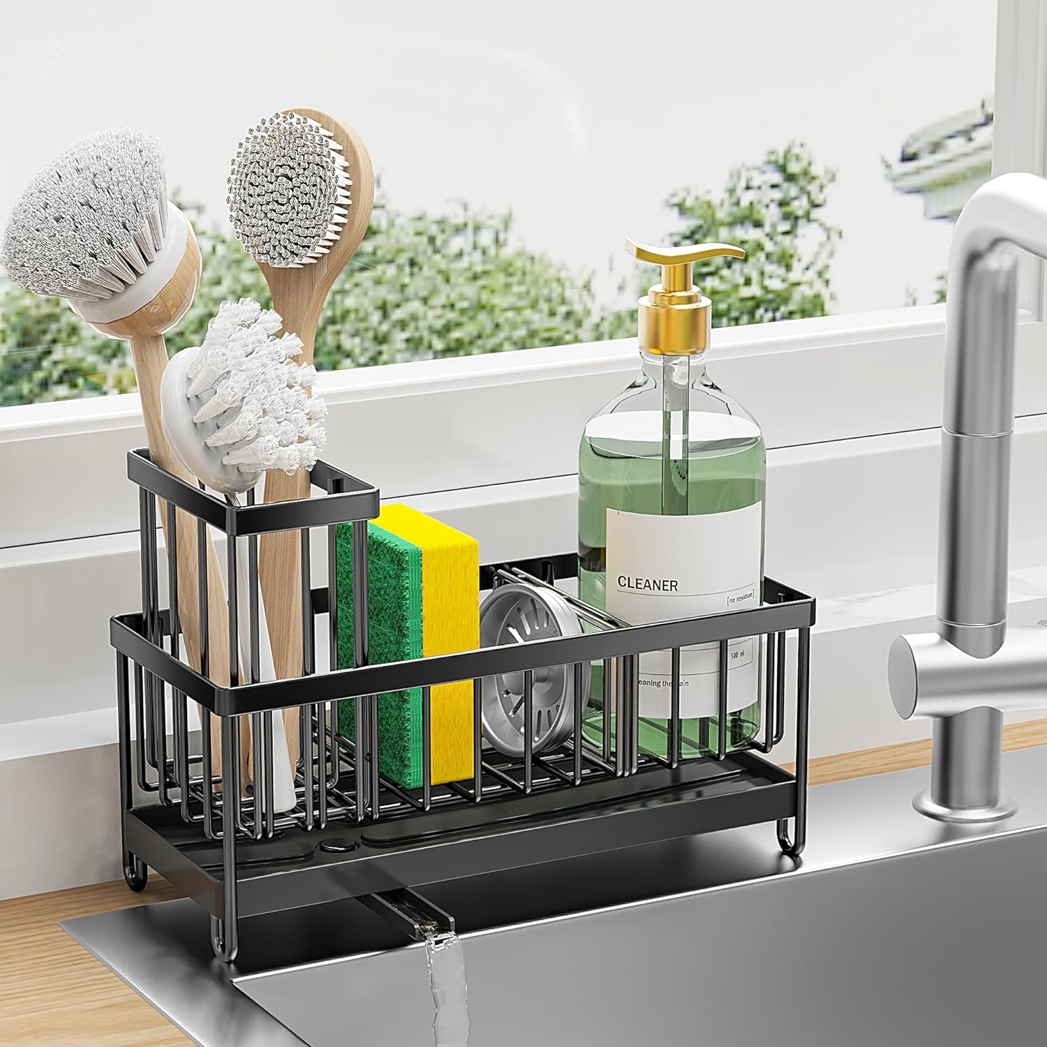 Kitchen Countertop Organizers and Storage Essentials, Rustproof 304 Stainless Steel, Soap Dispenser Organize