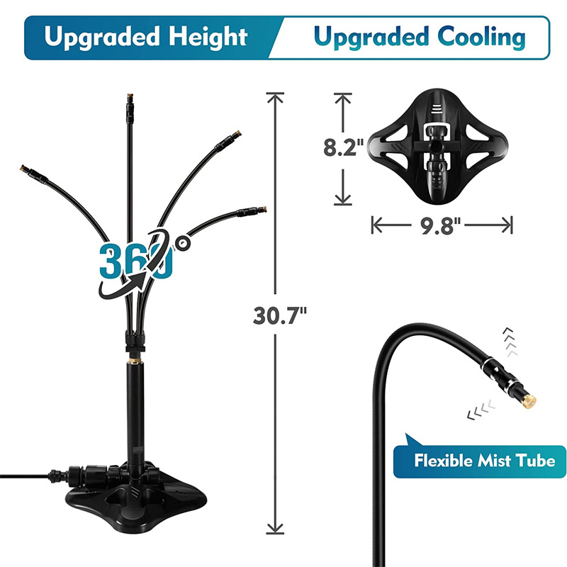 Outdoor Mister for Patio, Backyard, Garden, Greenhouse, Misting Cooling System
