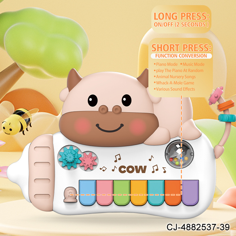Cross - border early education educational electronic keyboard with animal cartoon shapes, fun multi - functional musical electronic toys