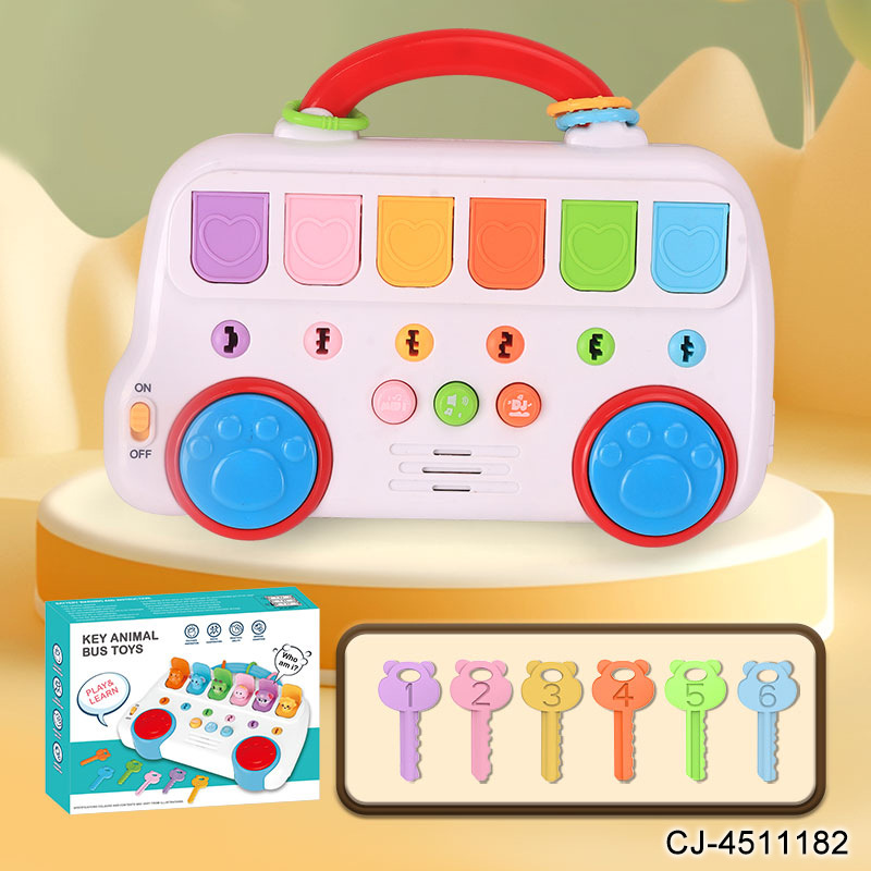 Wholesale of cross - border fun hide - and - seek electronic pianos, color - matching musical toys that pop out animals for children's early education and intellectual development