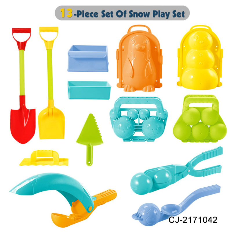 Exported children's beach toy sets, outdoor snow - playing tools for winter, snow - ball - clamping tools for snow - fighting interactive games, customizable