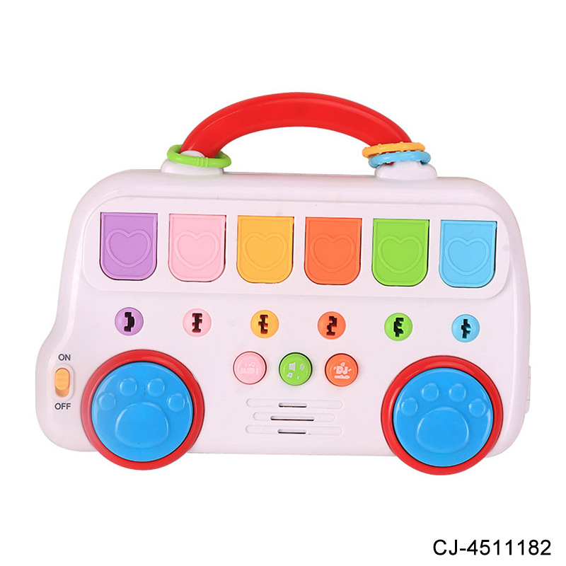 Wholesale of cross - border fun hide - and - seek electronic pianos, color - matching musical toys that pop out animals for children's early education and intellectual development