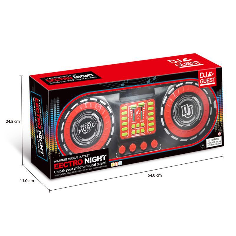Cross - border children's electronic DJ turntable simulation DJ mixer can be connected to mobile phones, a music enlightenment toy for babies