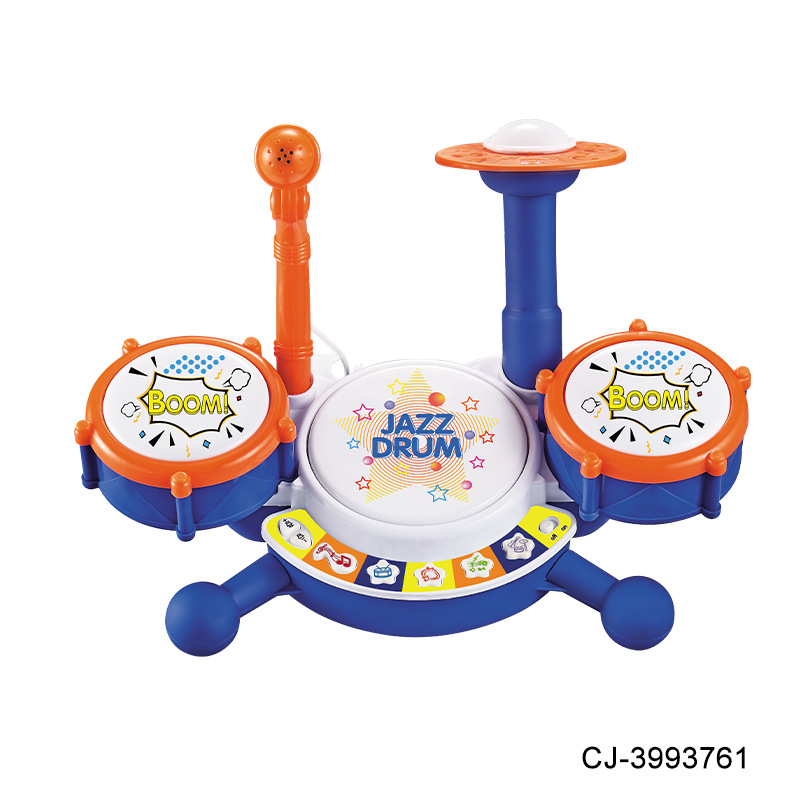Children's music dynamic jazz drum toy hand - clapping drum, pat - pat drum, drum set, baby educational and intelligent early - learning musical instrument
