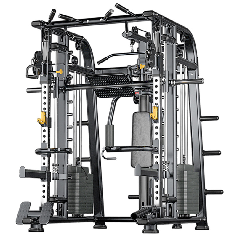 Smith Machine Large Comprehensive Equipment Commercial Combination Set, Home Fitness Squat Rack with Fly Machine Training Equipment