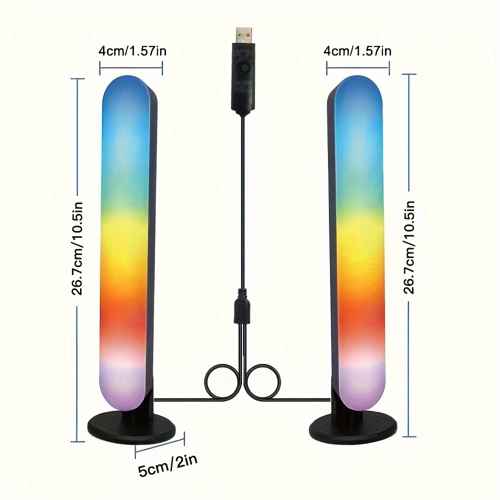 RGB Magic Color Bluetooth Desktop Ambient Light, Colorful Music Rhythm Sensing Voice - Controlled Creative LED Sound - Activated Night Light