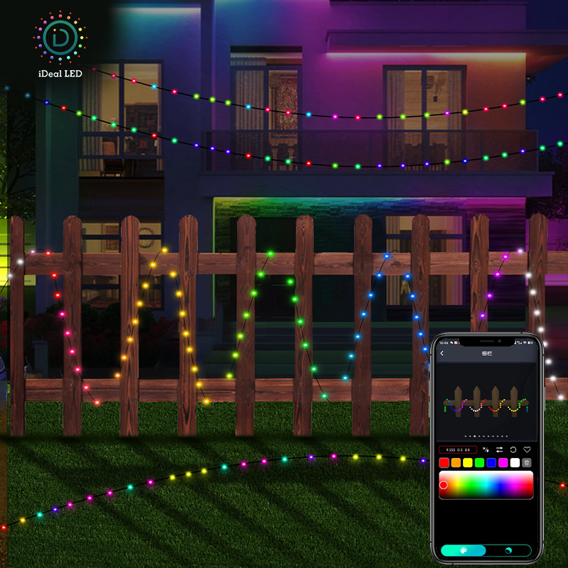 Smart Point-controlled PCL RGB Color-changing Ambiance Light Strip, DIY Shaped Light Strip for Festivals, Christmas Decorations and Ambiance Lighting