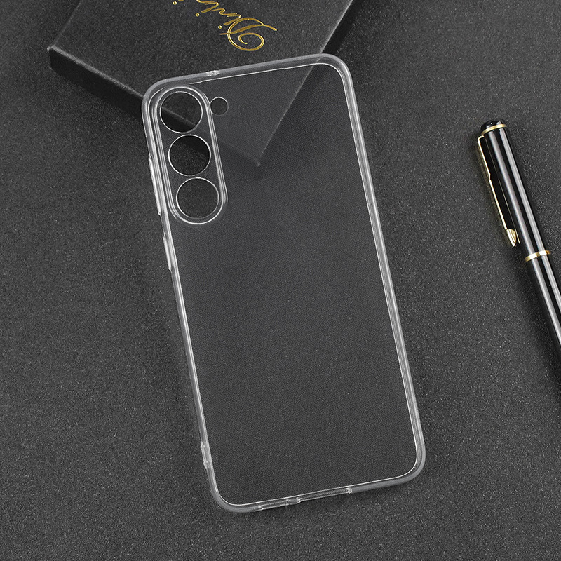 Applicable to Samsung S25 Edge mobile phone case, S25 FE full - covered Ultra transparent TPU soft case, crystal clear ice - like case material