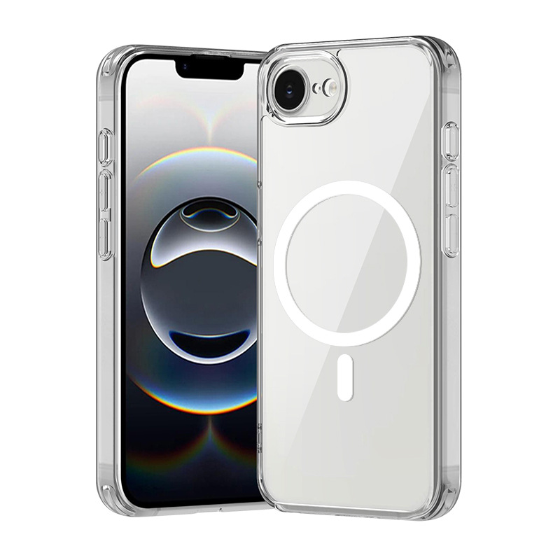 Transparent magnetic mobile phone case suitable for iPhone 17, two-in-one protective cover for Apple 16 PRO, hard case that is not easy to turn yellow, X