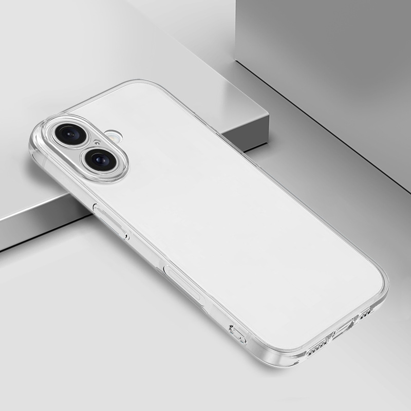 Suitable for iPhone 17, transparent mobile phone case, ultra-thin, 17 PRO with precise holes, full-wrap protective cover, 14 soft case, anti-yellowing