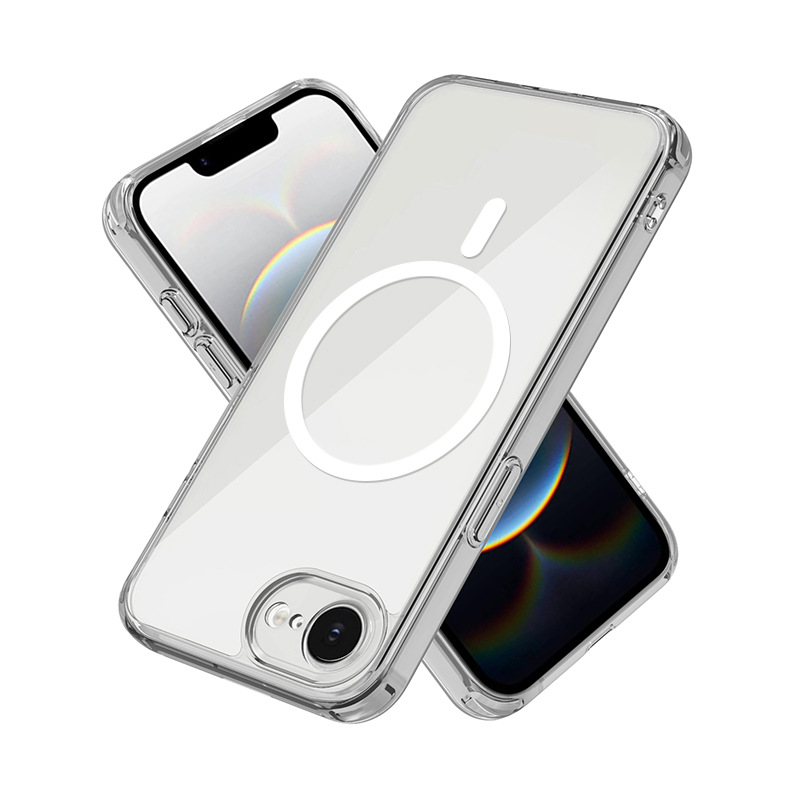 Transparent magnetic mobile phone case suitable for iPhone 17, two-in-one protective cover for Apple 16 PRO, hard case that is not easy to turn yellow, X