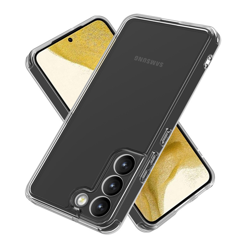 Cross - border applicable to the 2 - in - 1 mobile phone case for Samsung S25 ultra, transparent acrylic anti - drop protective cover for S25FE