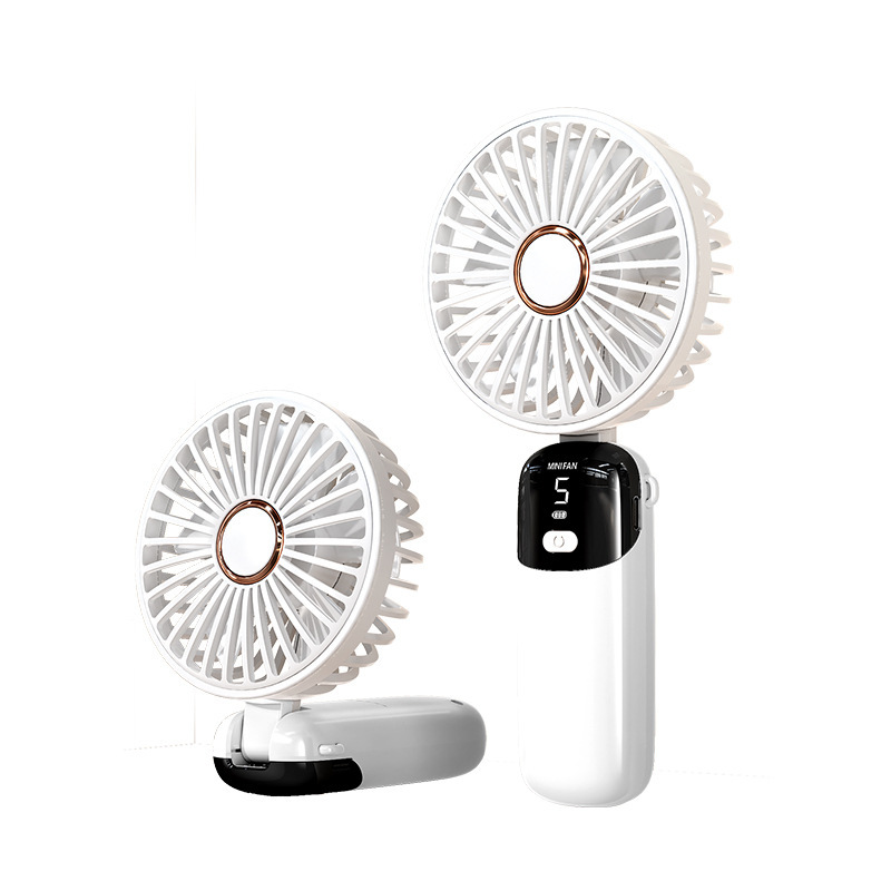Desktop fan, handheld fan, USB-powered, for office or outdoor use, small desktop electric fan, rechargeable, adjustable, wearable around the neck