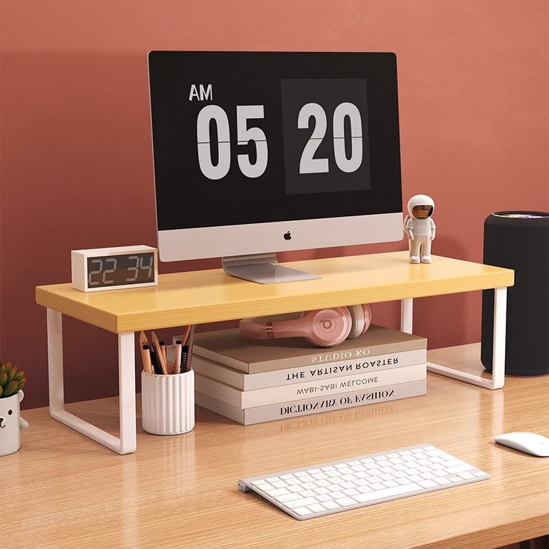 Computer heightening stand, desktop monitor support frame, laptop storage rack, desktop office pen workstation storage rack