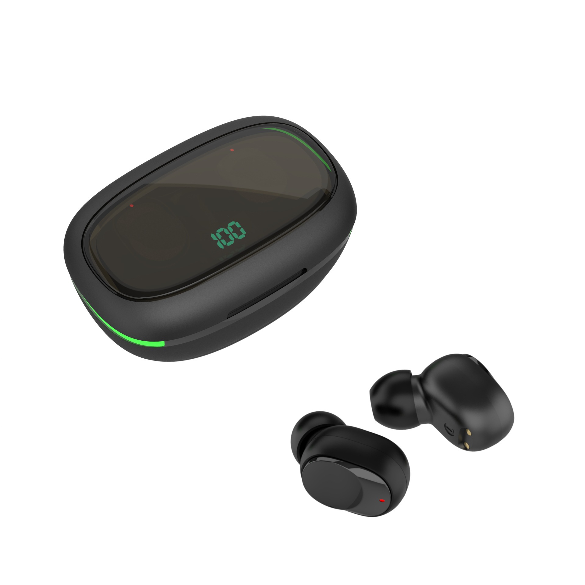 Cross - border new product VG06 wireless Bluetooth headset, LED power digital display, ear - hanging type, for sports and running, with the concept of bone conduction