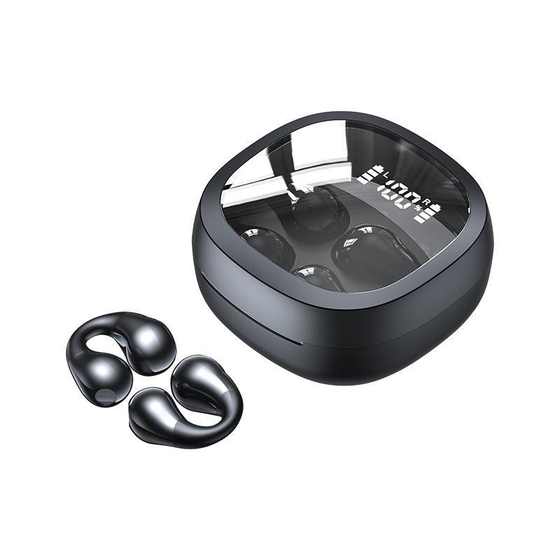 New JR01 wireless Bluetooth earbuds, non - in - ear painless clip - on design, cross - border private mold, sports digital display, for both ears