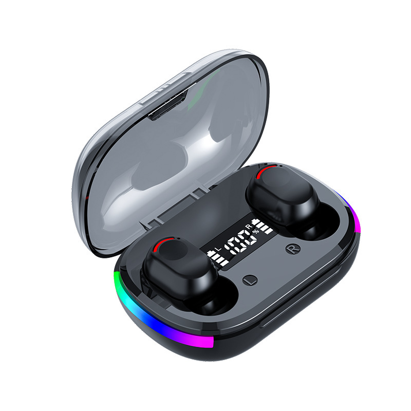 Cross - border popular Bluetooth headset K10, digital display, colorful RGB dynamic lighting effect, in - ear Bluetooth headset, sports version