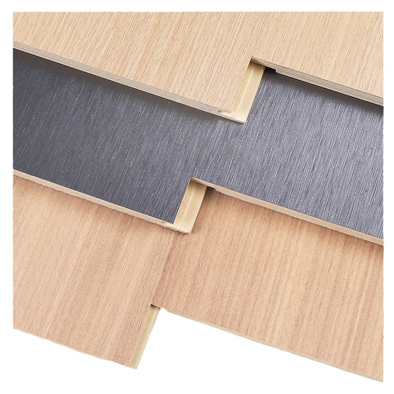 Wood veneer panel seamless wall panel for TV and sofa background wall decoration, bamboo-wood fiber wood grain environmentally friendly fireproof board