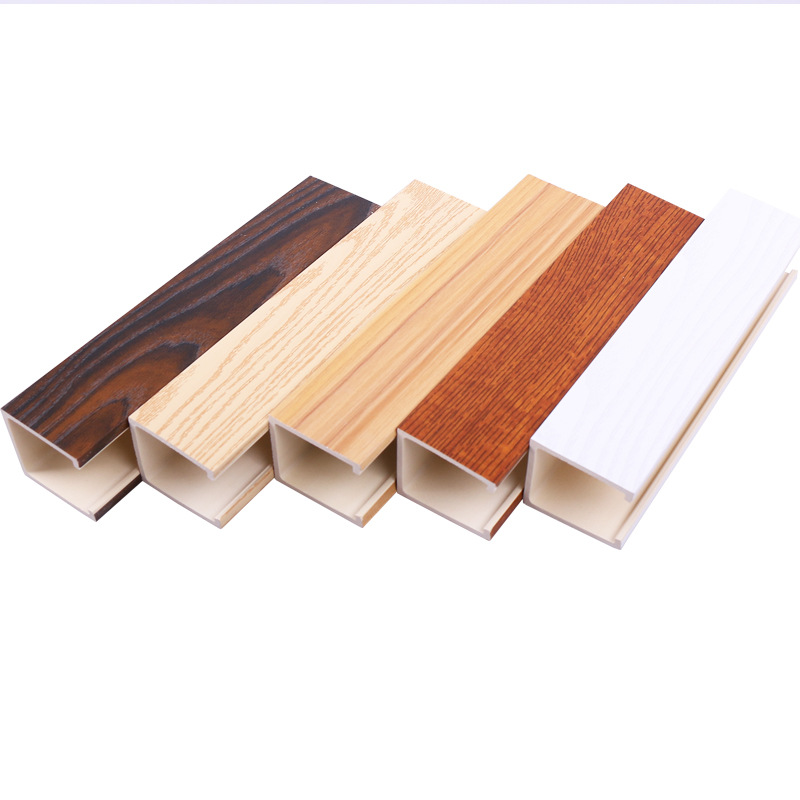 Wholesale of eco-wood ceiling, Great Wall board, grille, PVC wall panel, background wall, U-shaped ceiling, green wood square tube partition