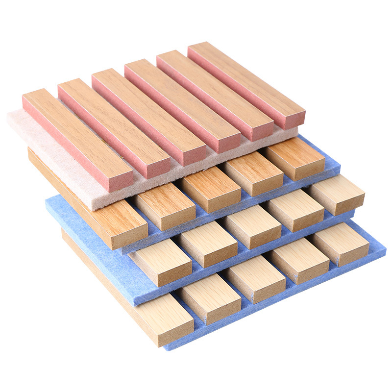 Wholesale of foreign trade grille retaining wall sound-absorbing boards by manufacturers, wooden soundproof boards, polyurethane wall soundproof and noise-reducing perforated boards