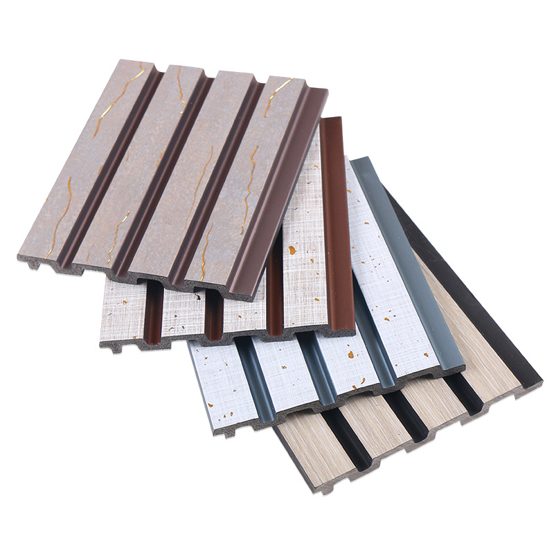 Cross - border PS grille board, TV background wall decoration integrated wall panel, carbon crystal board, foamed wave grille, Great Wall board