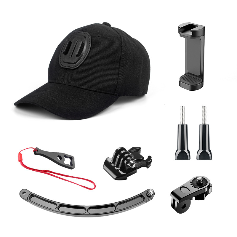 WadeLu Gopro11 10 Action Camera Hat Clip Accessories New Mobile Phone Camera Shooting Hat Bracket Set