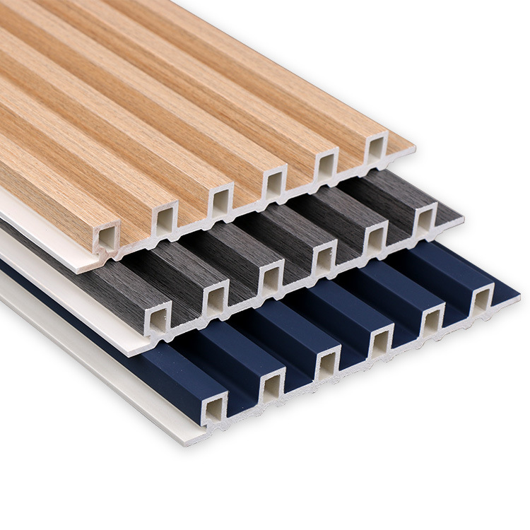 WPC Internet-famous Grille Panel, Bamboo and Wood Fiber Background Wall, Eco-Wood Hollow Wall Panel, PVC Wood-Plastic Ceiling Decoration