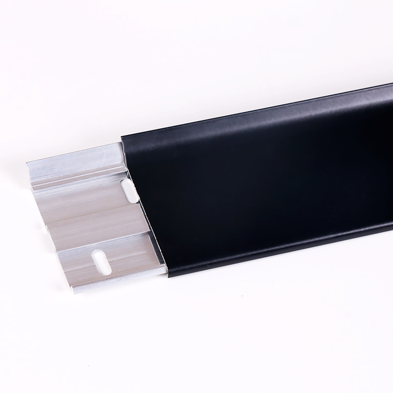 Double-layer buckle aluminum alloy baseboard, drill-free metal embedded baseboard, skirting board for wall panels