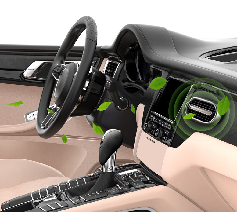 Car Air Freshener – Aluminum Alloy & Natural Wood Aromatherapy Diffuser, Odor Eliminator