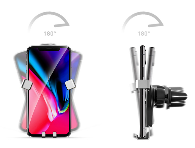 Creative Car Air Vent Phone Holder, Universal Gravity Mount, Alloy Car Phone Stand