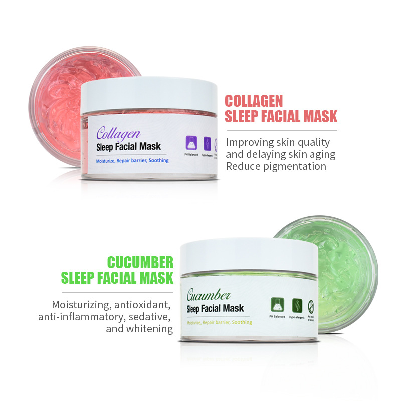 Sleeping moisturizing cream, face cream, brightens skin tone, reduces fine lines, facial moisturizer, collagen firming mask
