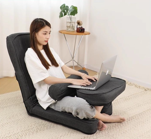 Foldable Single Lazy Sofa Chair | Adjustable Floor Chair for Tatami, Bed, Balcony & Small Spaces