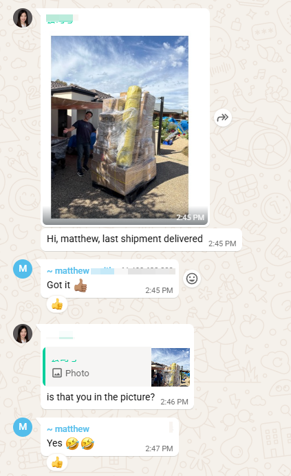 Shipment photo shared by customer