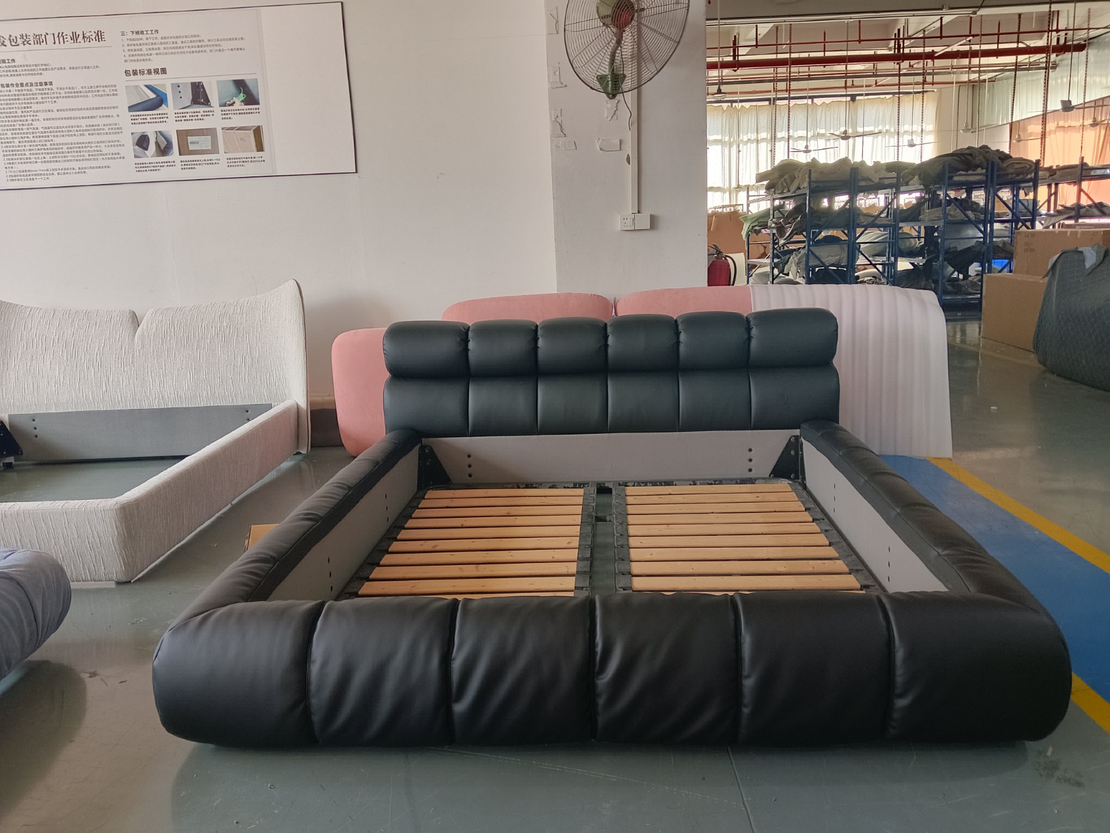 Loading furniture samples for shipping from China to Australia