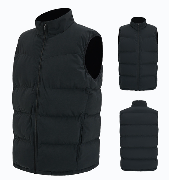 Black Sports Padded Vest Front View