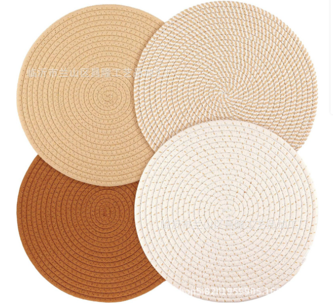 Modern Minimalist Woven Table Mat – Heat-Resistant Placemat & Coaster for Daily Kitchen and Dining Use